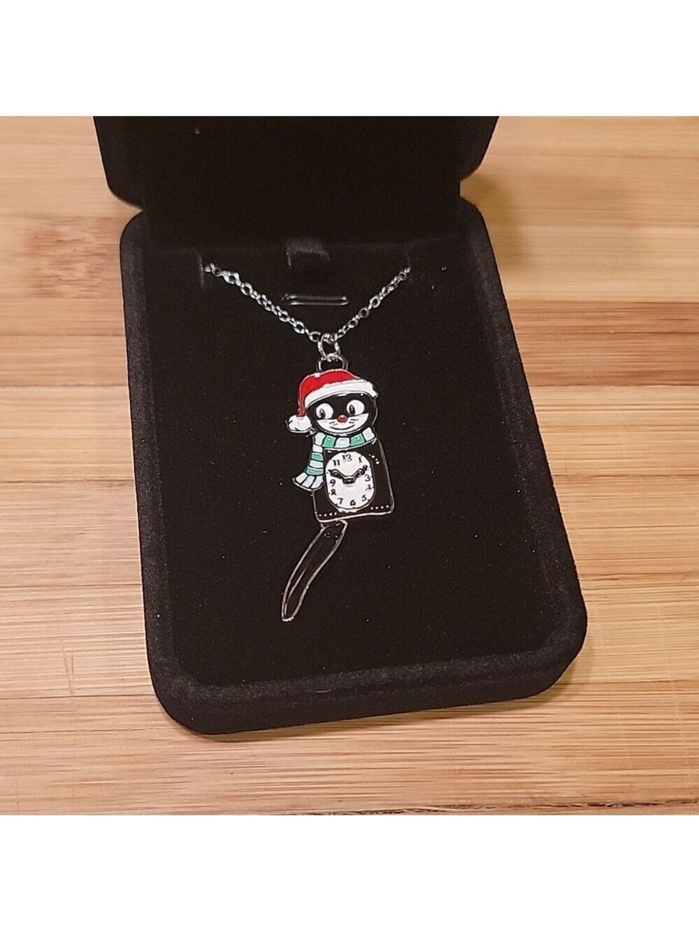 Kit-Cat Klock clock Festive Holiday Christmas necklace